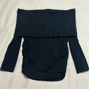 Zara Off-The-Shoulder Cotton Sweater - Size Large - Brand New with Tags